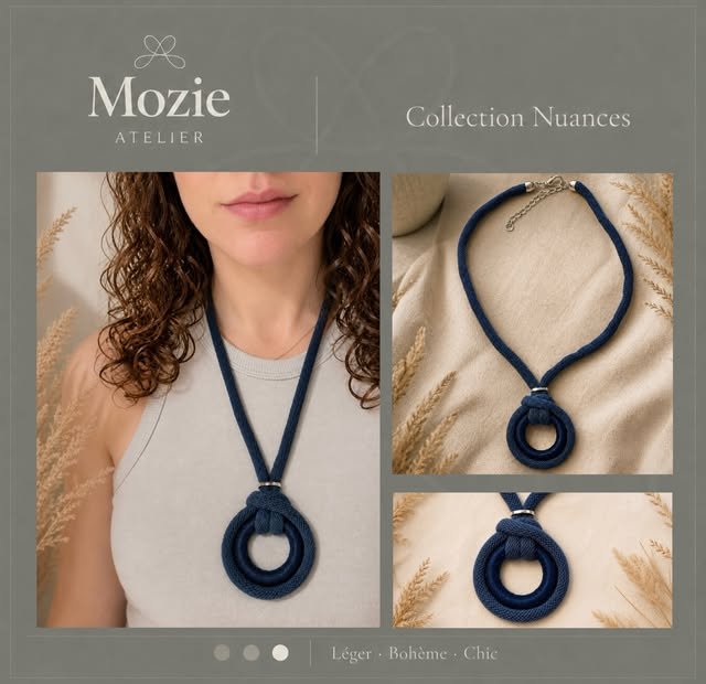 Collier Le Cercle bleu jean
